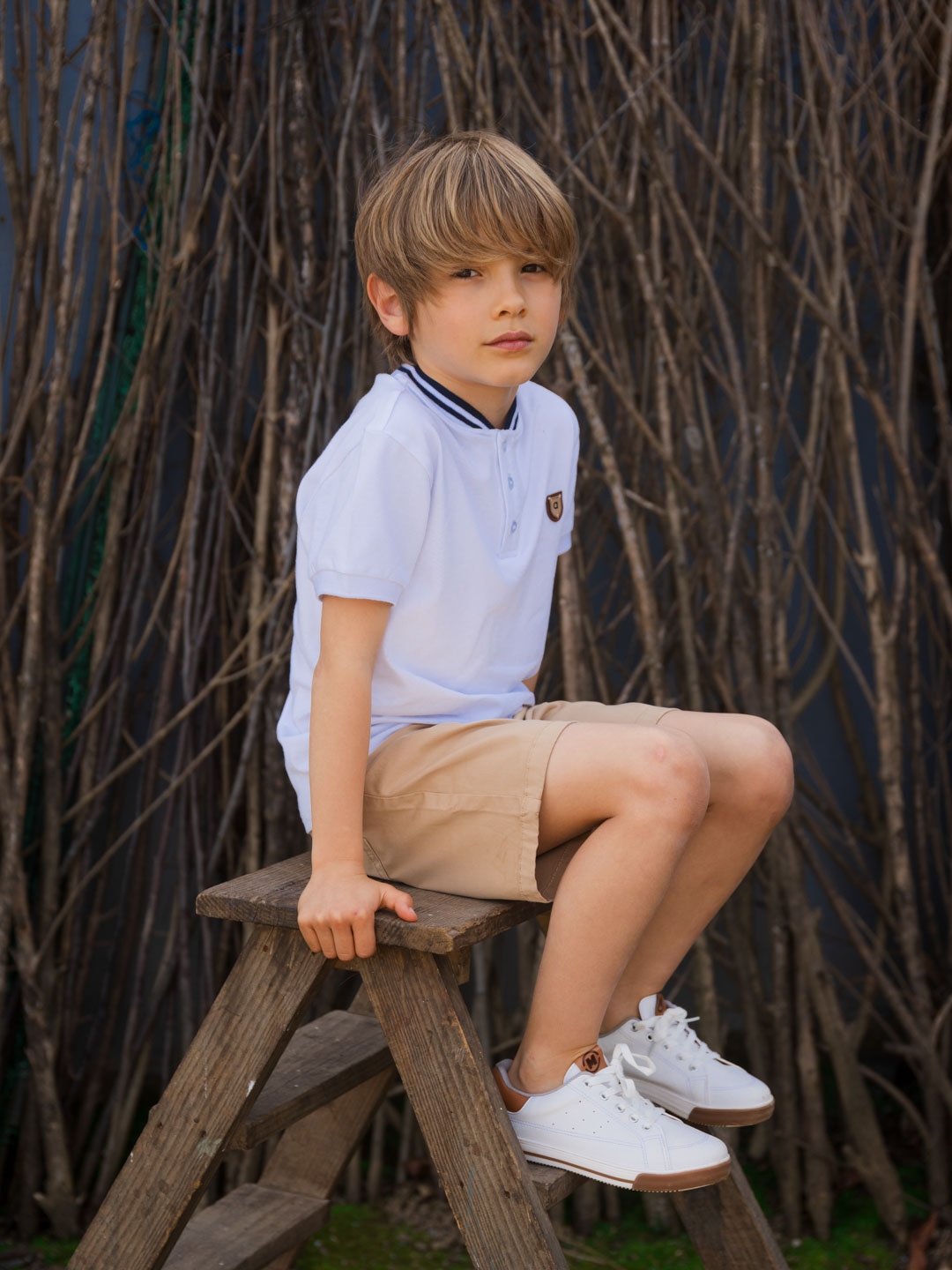 Pantalón corto beige - Imagen 2