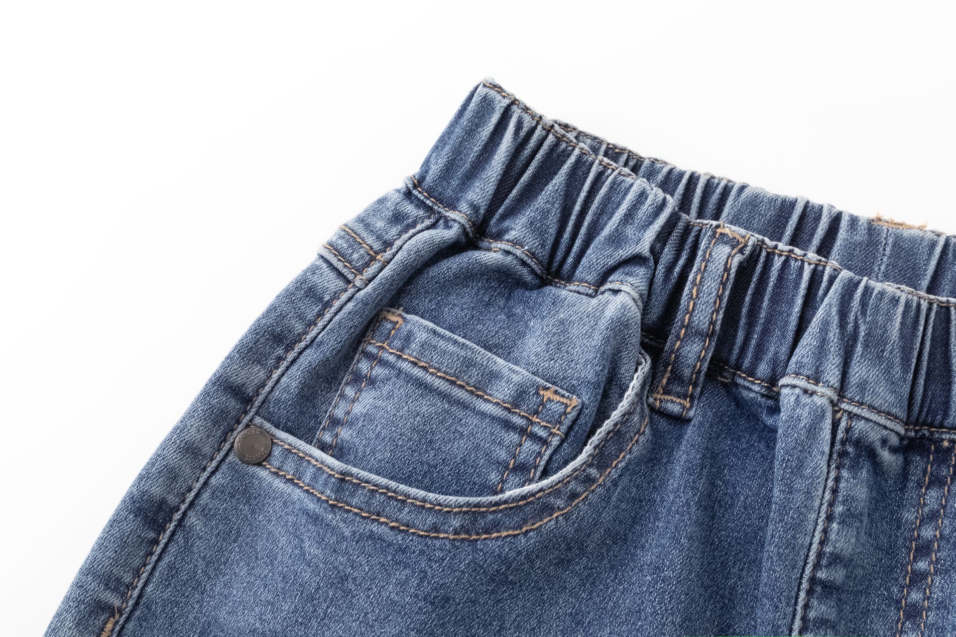Pantalón vaquero goma en cintura - Imagen 4
