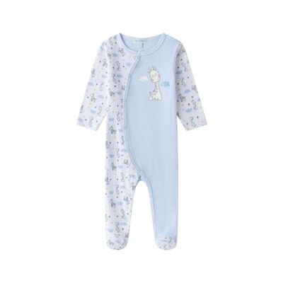 Pijama dibujo cebra azul