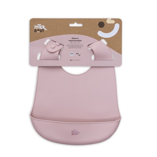 Babero silicona rosa maquillaje