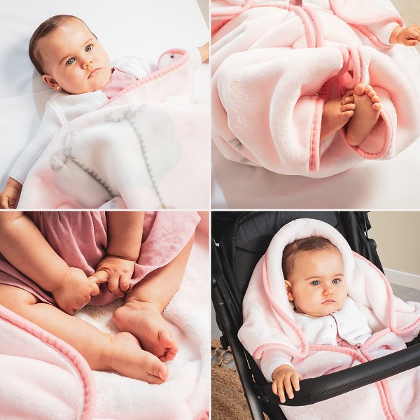 Manta saco Rachel osito rosa - Imagen 5