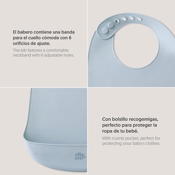 Babero silicona azul - Imagen 4