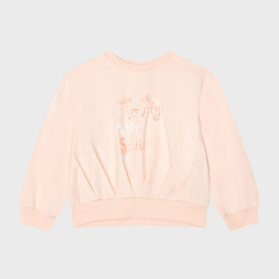 Sudadera sin felpa rosa