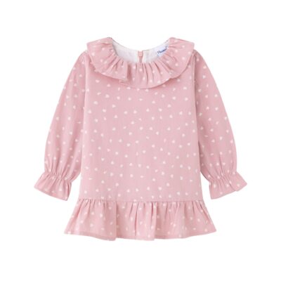 Vestido manga larga rosa