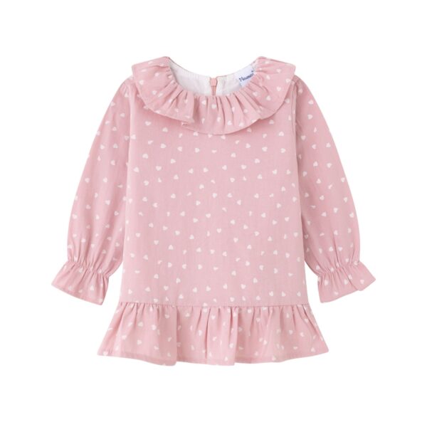 Vestido manga larga rosa