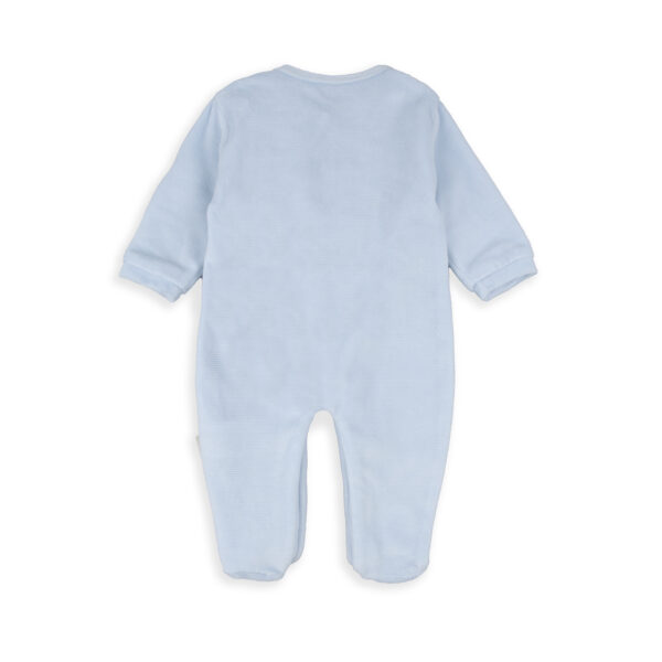 Pelele de terciopelo celeste Babybol - Imagen 4