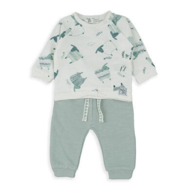 Conjunto 2 piezas crudo ovejitas Babybol