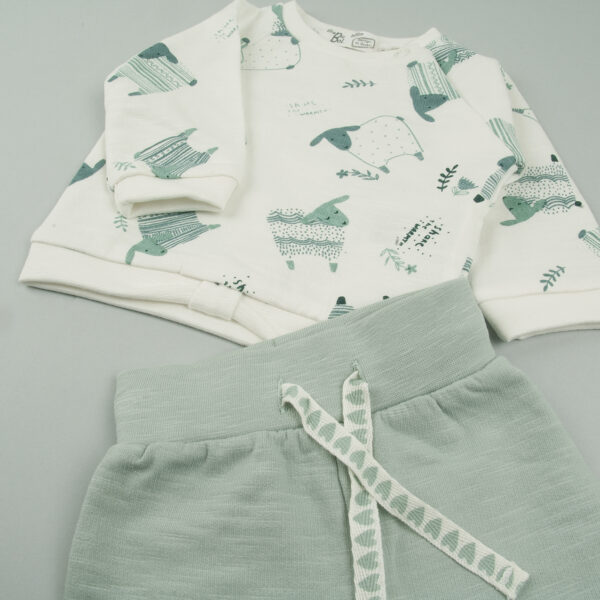 Conjunto 2 piezas crudo ovejitas Babybol - Imagen 2