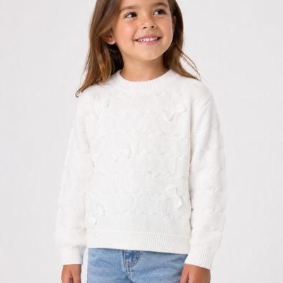 Jersey de punto blanco