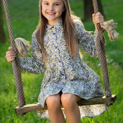 Vestido de flores lila