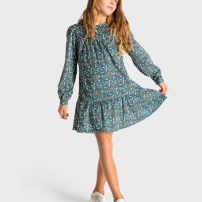 Vestido de flores verde