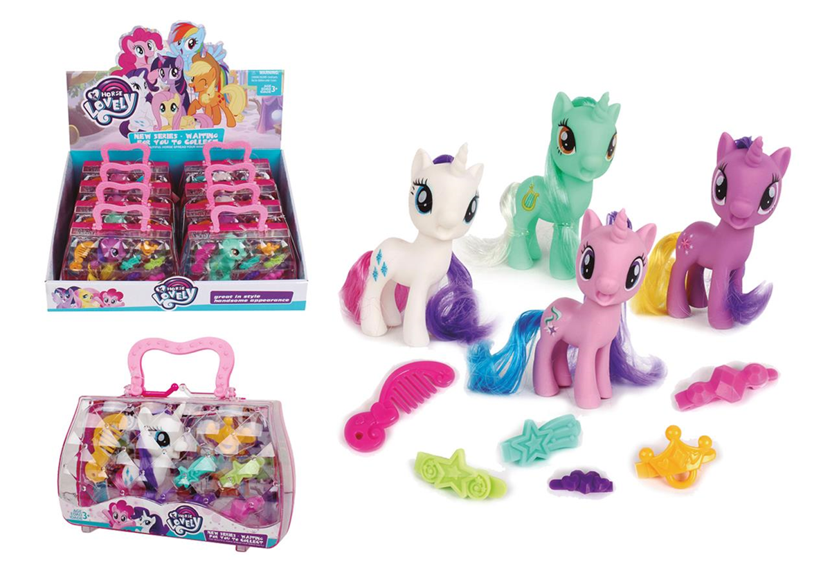 Unicornio en bolso con accesorios