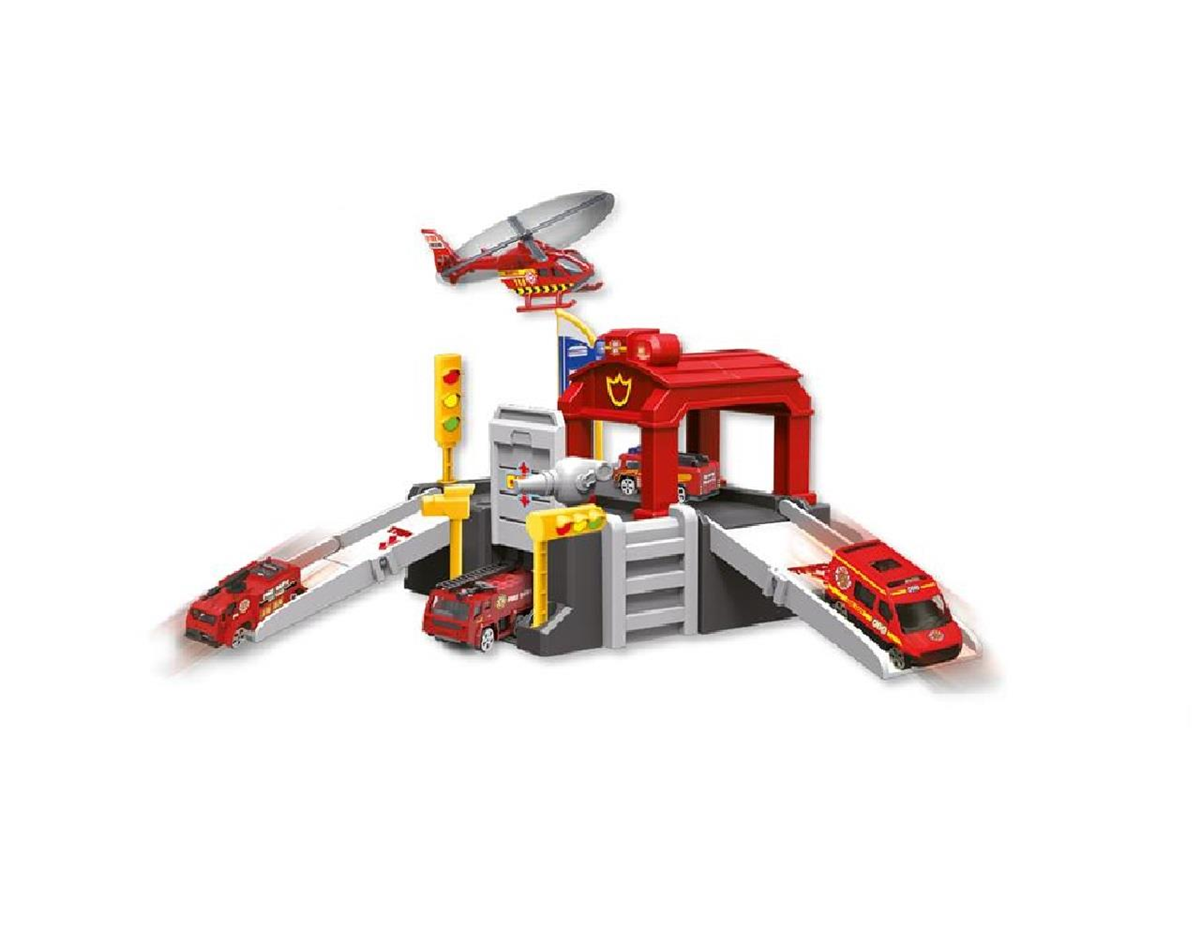 Estación con coche, helicóptero y accesorios - Imagen 2