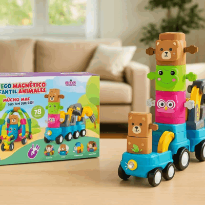 Juego de construcción magnético