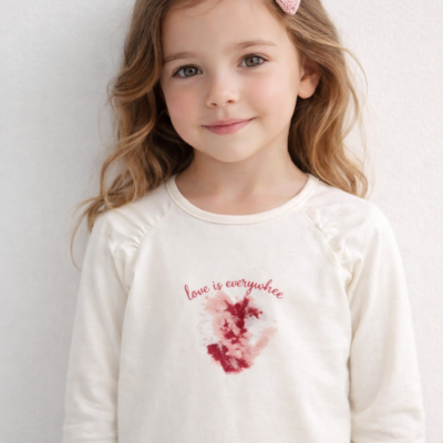 Camiseta blanca con corazón