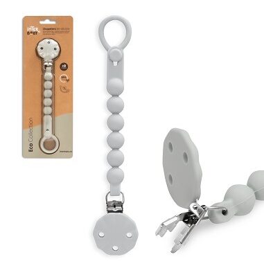 chupetero-silicona-cadena-gris-petroleo - Da-Da Kids