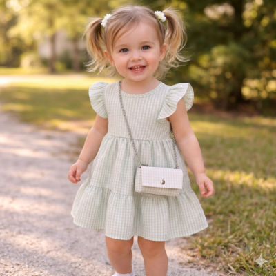 Vestido cuadro vichi verde