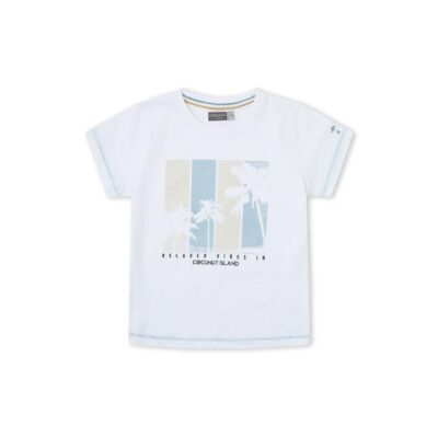 Camiseta blanca palmeras