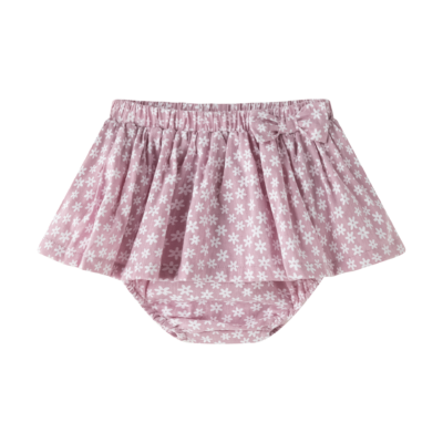 Short con estampado malva