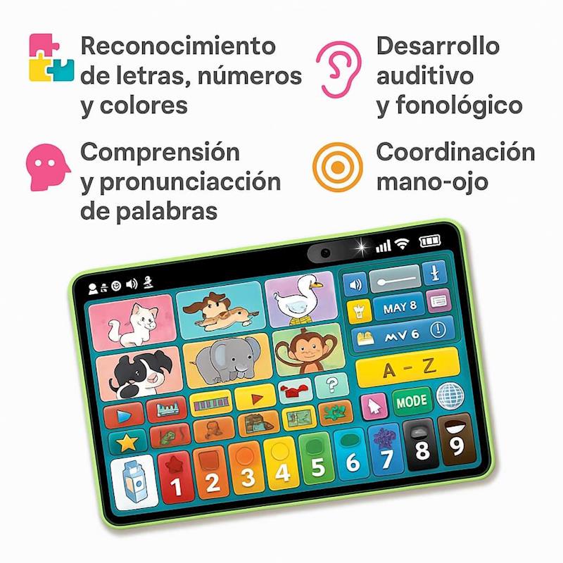 0960392 - Da-Da Kids Cuatro beneficios educativos en español: reconocimiento de letras, números y colores; desarrollo auditivo y fonológico.