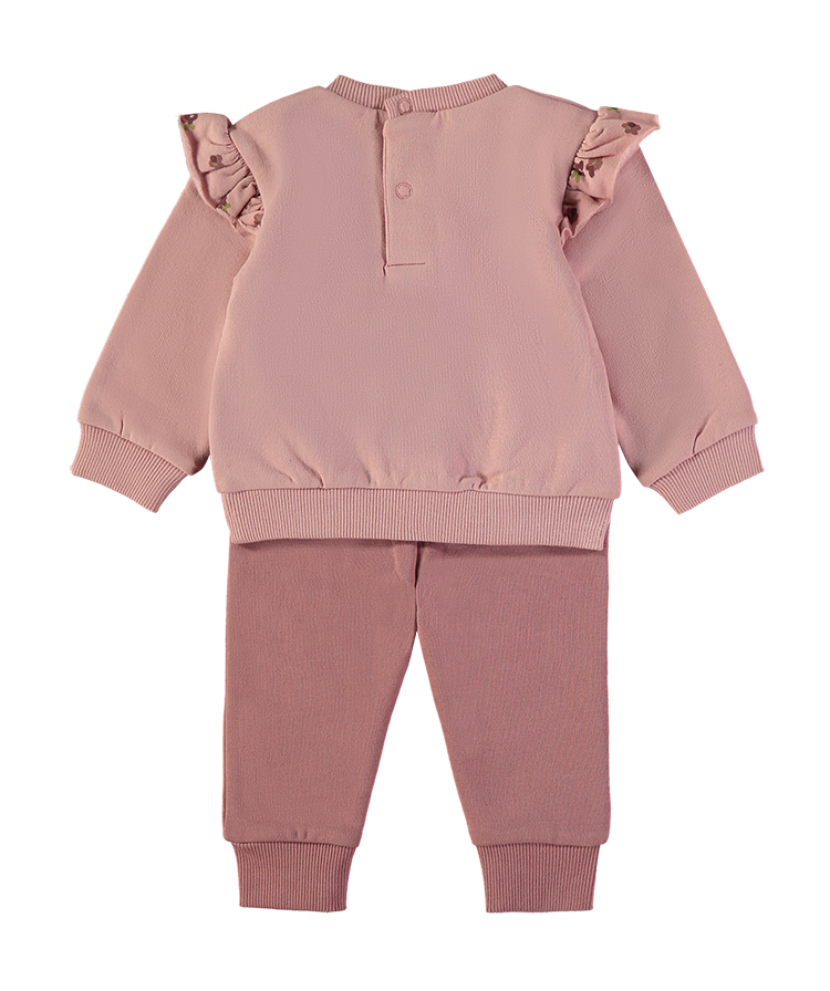 261010_000052_2 - Da-Da Kids Soft pink baby outfit: knit long-sleeve top with ruffled shoulders and matching pants