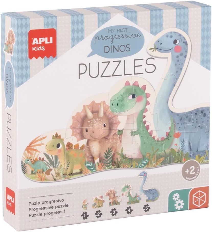 61dLaeV7J5L_AC_SL1080_ - Da-Da Kids Box for APLI Kids My First Progressive Dinos Puzzles, featuring colorful dinosaurs and 5-piece progressive puzzles (+2 learning games)